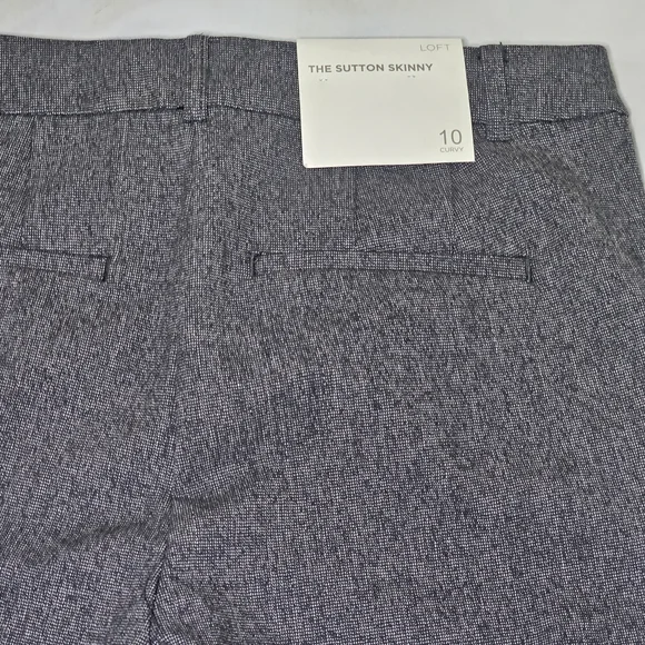 Ann Taylor Loft Sutton Skinny Pants - Women's Size 10 - NWT Gray Office Work - Picture 8 of 10